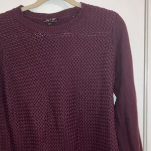 Lety Me Burgundy Knit Sweater